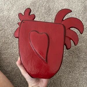 Decorative wooden chicken